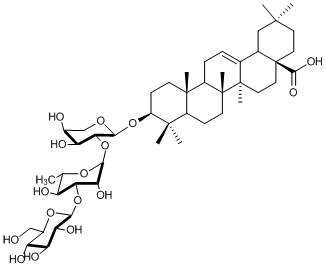 齊墩果酸-3-O-β-D-葡萄糖( 1→3)-α-L-鼠李糖(1→2)-α-L-阿拉伯