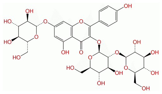 山柰酚-3-O-槐二糖-7-O-葡萄糖苷CAS:55136-76-0 中藥對照品標(biāo)準(zhǔn)品