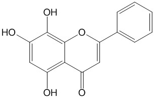 去甲漢黃芩素 CAS號(hào)：4443-9-8 對(duì)照品 標(biāo)準(zhǔn)品