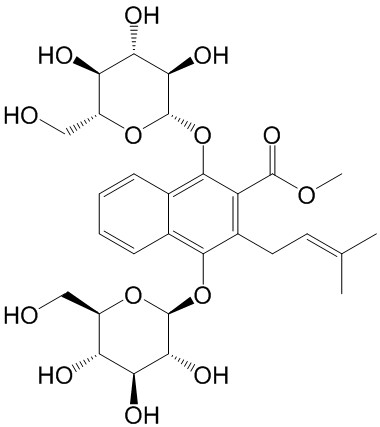 1,4-二羥基-3-異戊烯基-2-萘酸甲酯雙葡萄糖苷  90685-26-0