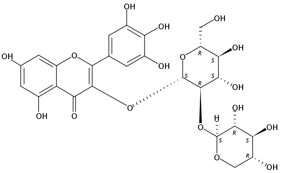 楊梅素-3-O-β-D-木糖（1-2）-β-D-葡萄糖苷 CAS：142449-93-2