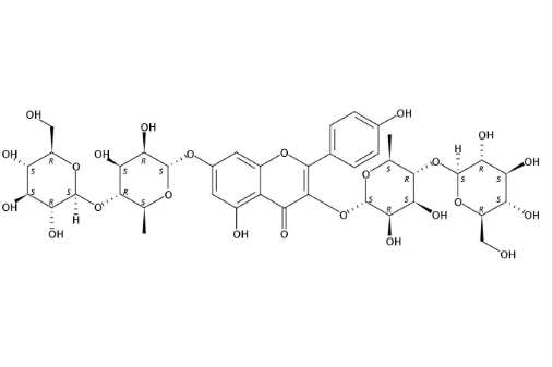 kaempferol-3-O-β-D-glucopyranosyl-(1→4)-α-L-rhamnopyranosyl-7-O-β-D-gluc