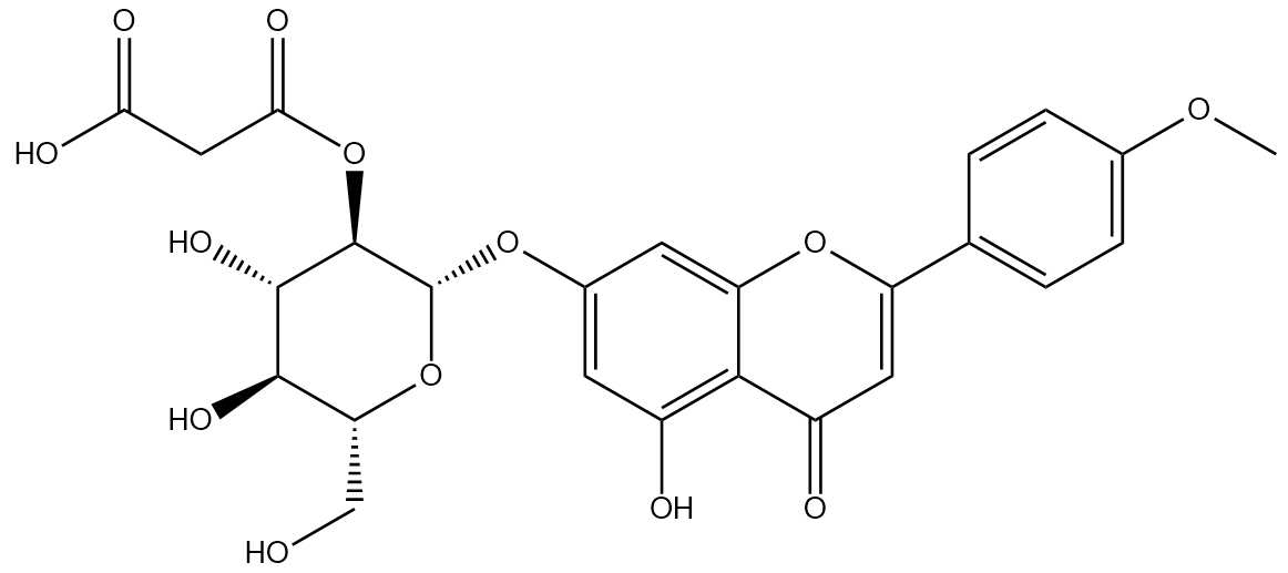 金合歡素-7-O-(2''-O-丙二酸單酰)-β-D-葡萄糖苷