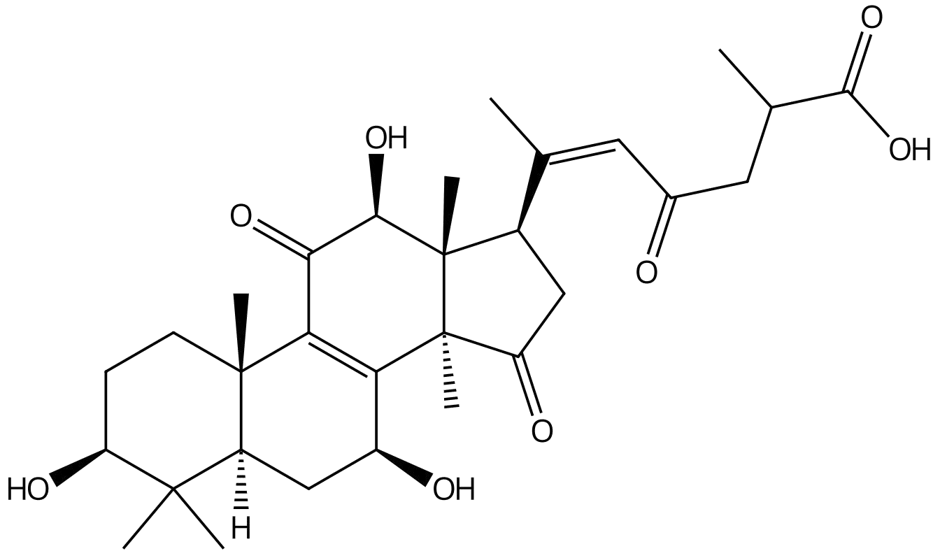 3β,7β,12β-三羥基-11,15,23-三羰基-羊毛甾-8,20-二烯-26-酸